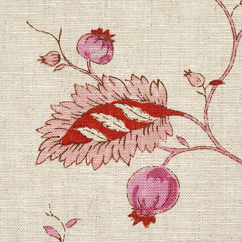 Schumacher Maryam Vine Pink & Red Fabric