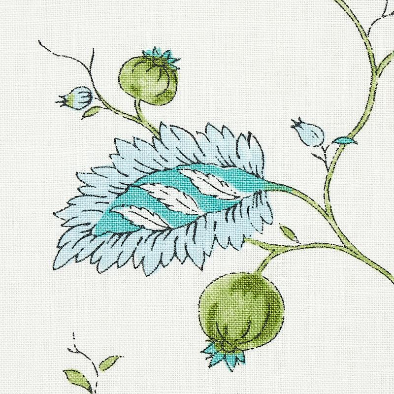 Schumacher Maryam Vine Peacock Fabric