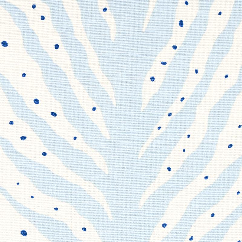 Schumacher Creeping Fern Print Slumber Blue Fabric