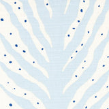 Schumacher Creeping Fern Print Slumber Blue Fabric