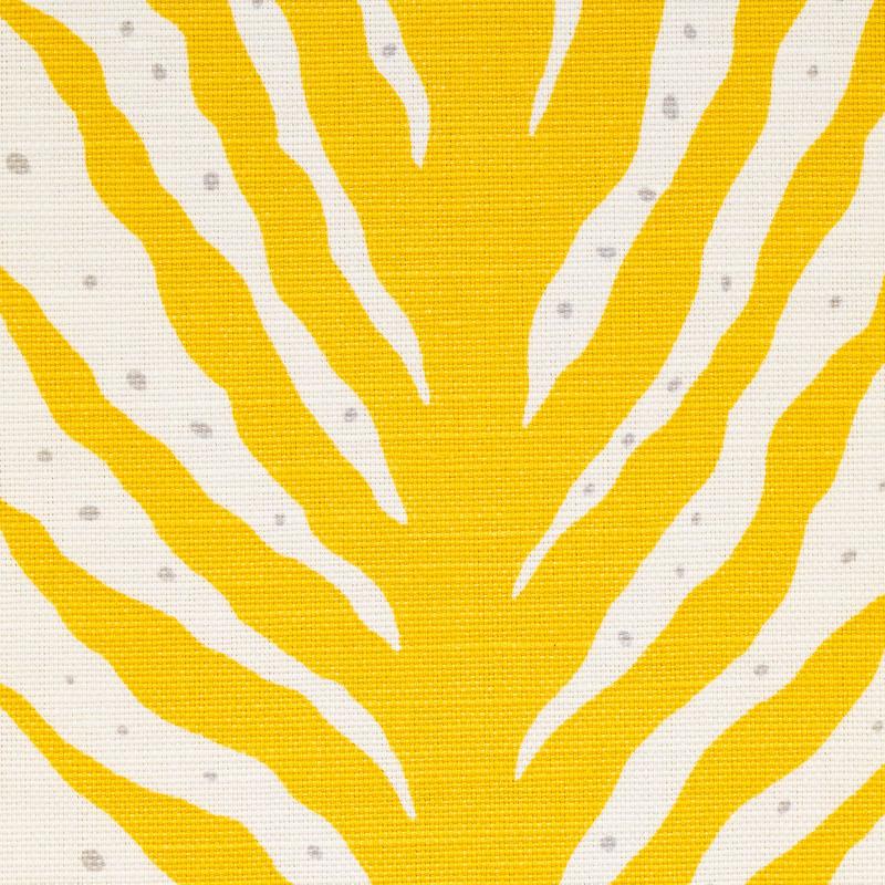Schumacher Creeping Fern Print Lemonade Fabric