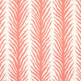 Schumacher Creeping Fern Print Coral Fabric