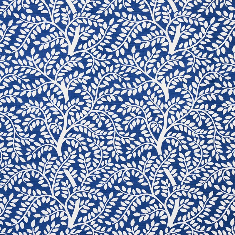 Schumacher Temple Garden Ii Blue Fabric