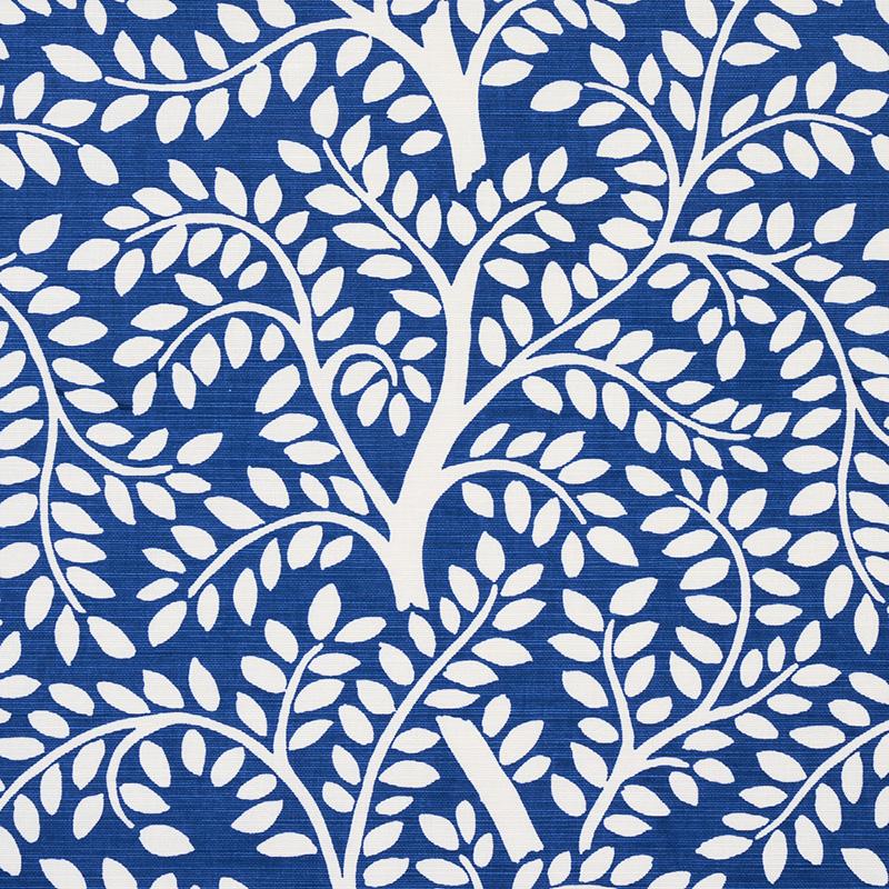 Schumacher Temple Garden Ii Blue Fabric