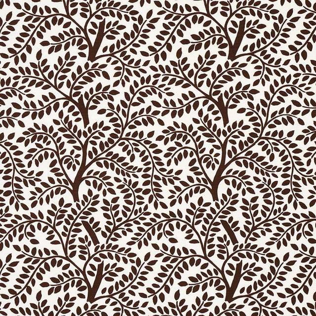 Schumacher Temple Garden Ii Brown Fabric