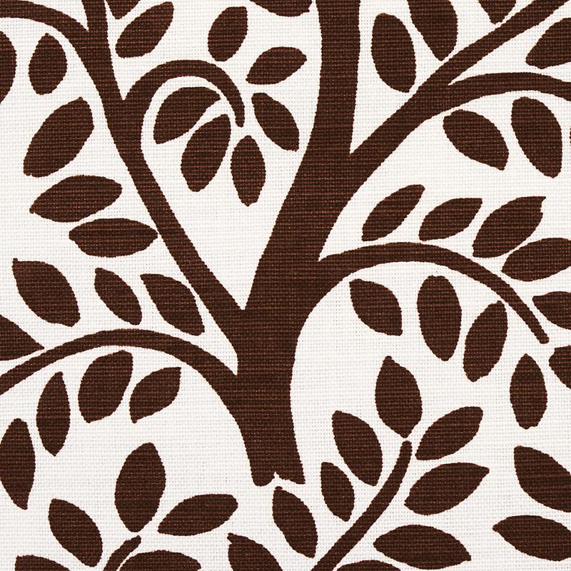 Schumacher Temple Garden Ii Brown Fabric