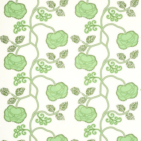 Schumacher Queen Fruit Chintz Jade Fabric