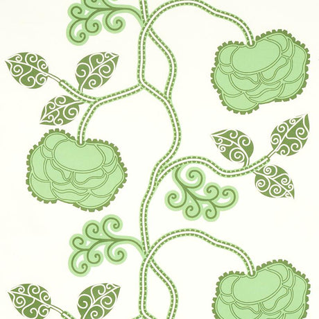 Schumacher Queen Fruit Chintz Jade Fabric