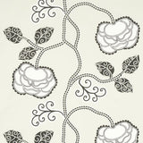 Schumacher Queen Fruit Chintz Ebony Ivory Fabric