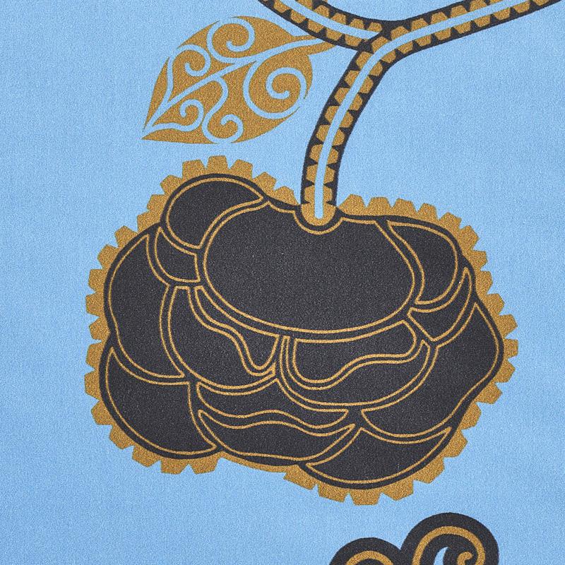 Schumacher Queen Fruit Chintz Lapis Fabric