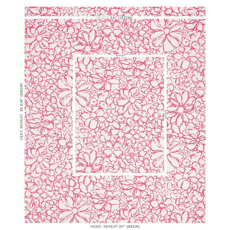 Schumacher Sidonie Magenta Fabric