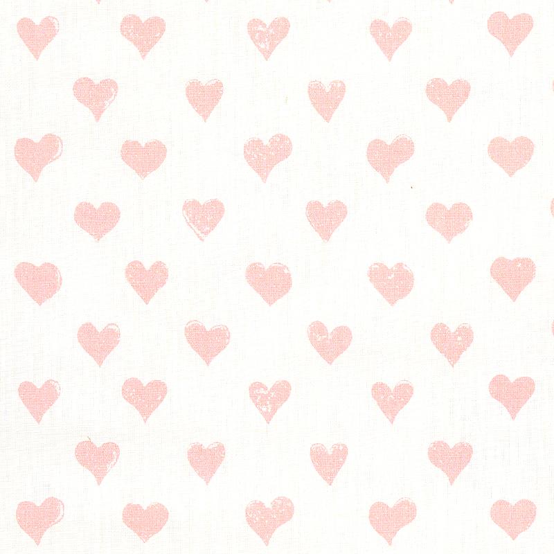 Schumacher Hearts Pink Fabric