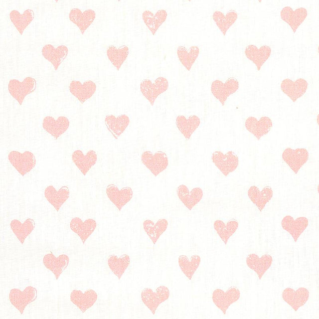 Schumacher Hearts Pink Fabric
