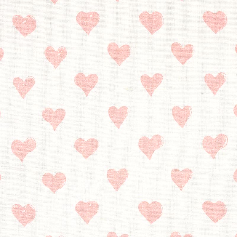 Schumacher Hearts Pink Fabric