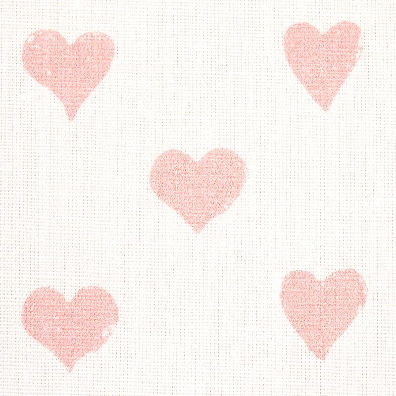 Schumacher Hearts Pink Fabric