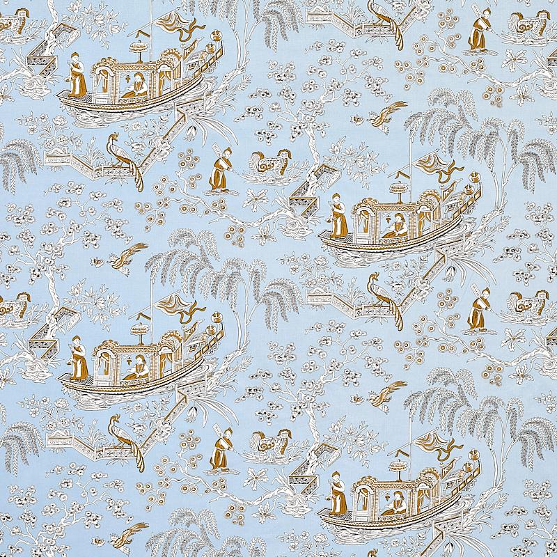 Schumacher Matsudana Blue Fabric