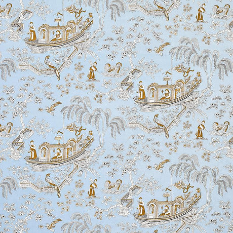 Schumacher Matsudana Blue Fabric