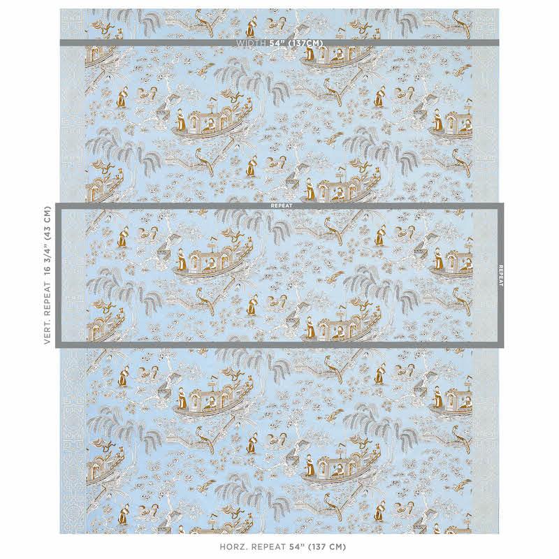 Schumacher Matsudana Blue Fabric