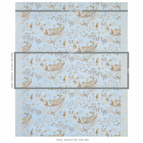 Schumacher Matsudana Blue Fabric