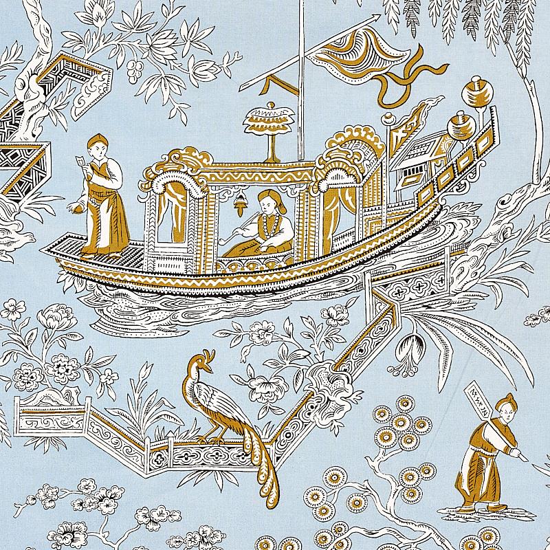 Schumacher Matsudana Blue Fabric