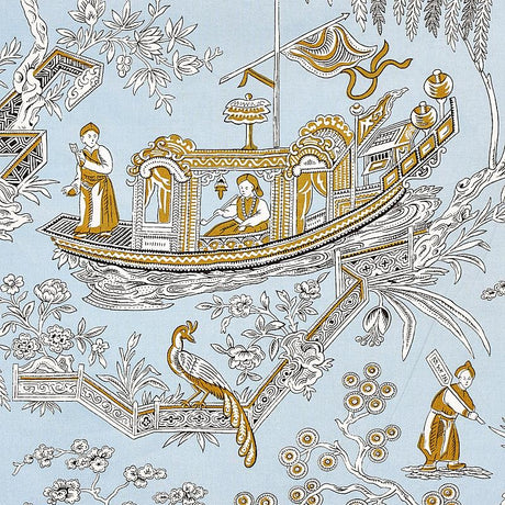 Schumacher Matsudana Blue Fabric