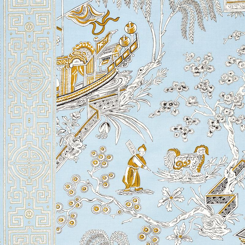 Schumacher Matsudana Blue Fabric