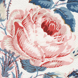 Schumacher Loudon Rose Rose & Blue Fabric