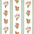 Schumacher Servilia Stripe Aqua Fabric