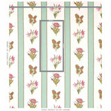 Schumacher Servilia Stripe Aqua Fabric