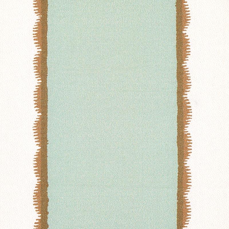 Schumacher Servilia Stripe Aqua Fabric