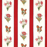 Schumacher Servilia Stripe Red Fabric