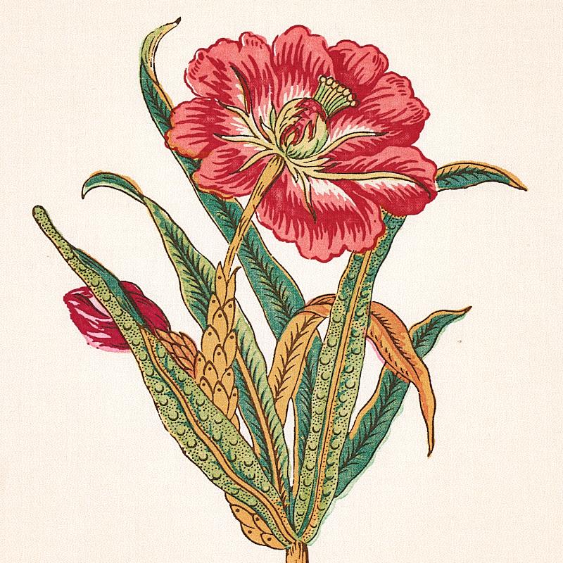 Schumacher Servilia Stripe Red Fabric