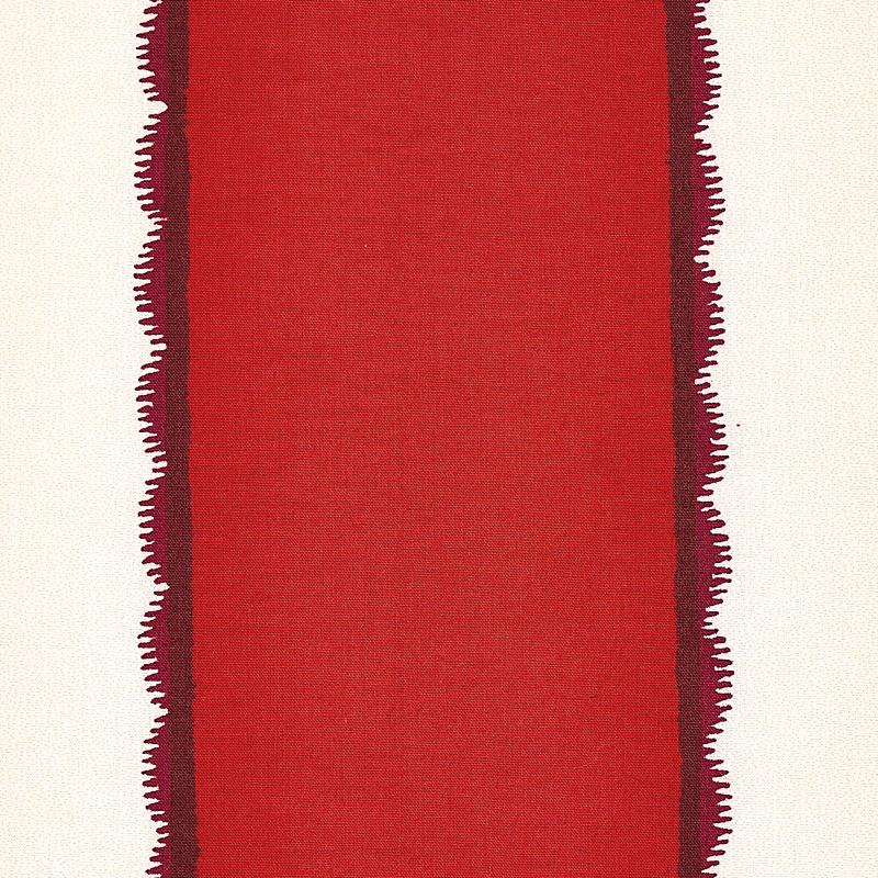 Schumacher Servilia Stripe Red Fabric
