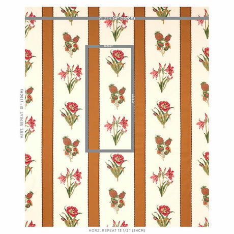 Schumacher Servilia Stripe Camel Fabric