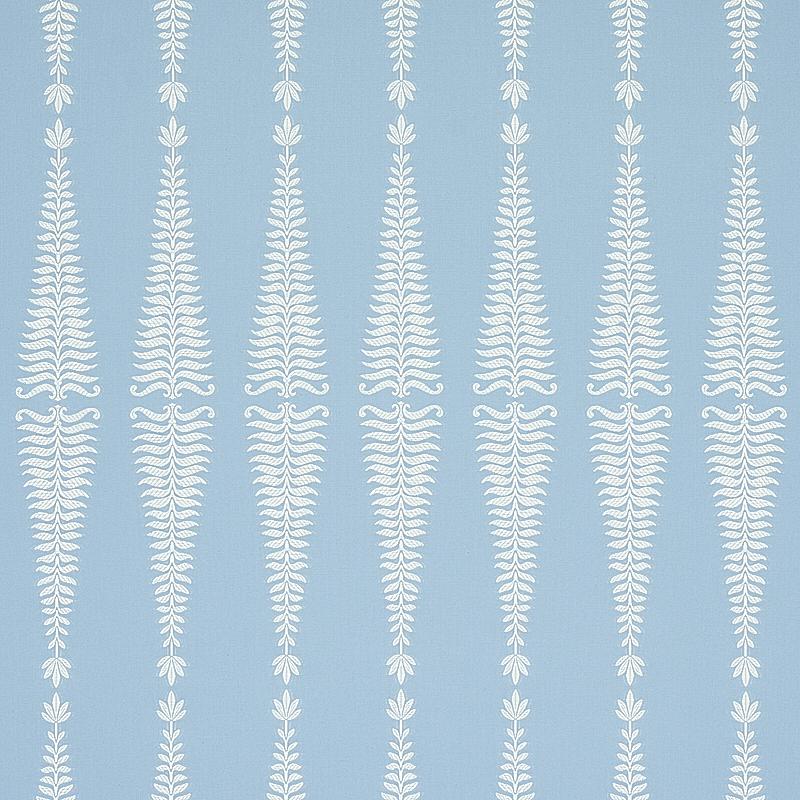 Schumacher Fern Tree Ivory & Sky Fabric