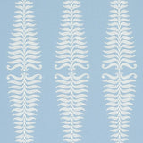 Schumacher Fern Tree Ivory & Sky Fabric