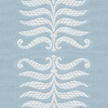 Schumacher Fern Tree Ivory & Sky Fabric