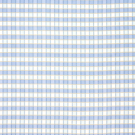 Schumacher Ingrid Silk Check Sky Fabric