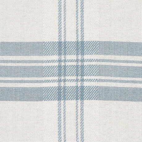 Schumacher Check Rustique Sky Fabric