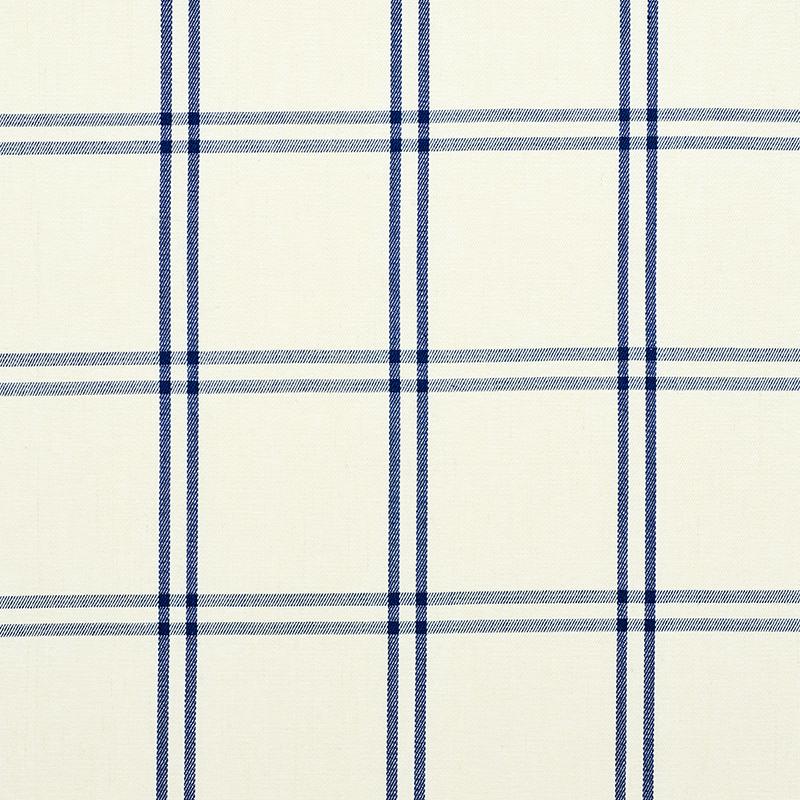 Schumacher Luberon Plaid Blue Fabric
