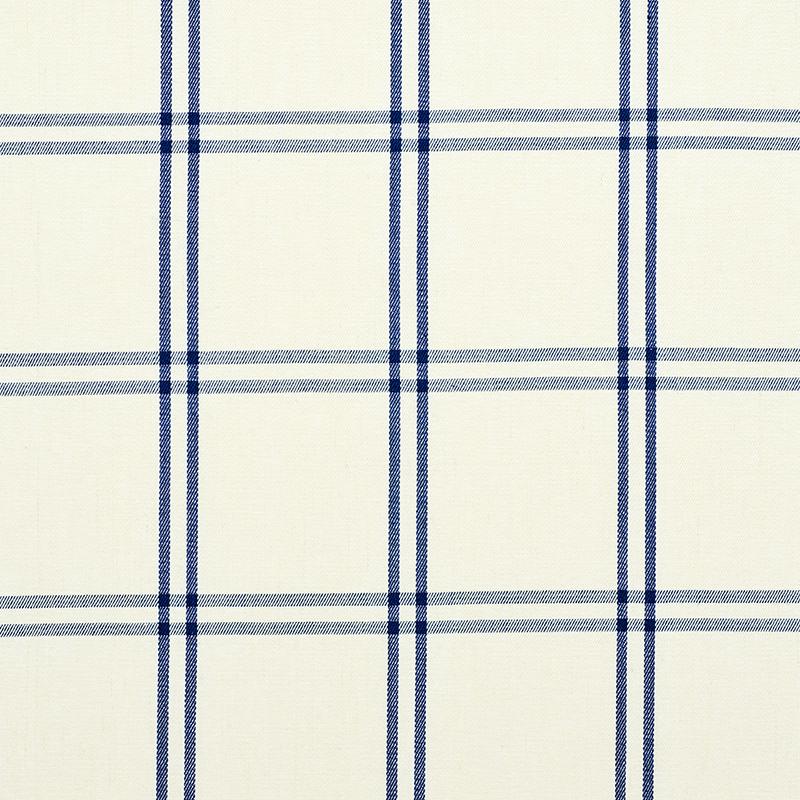 Schumacher Luberon Plaid Blue Fabric