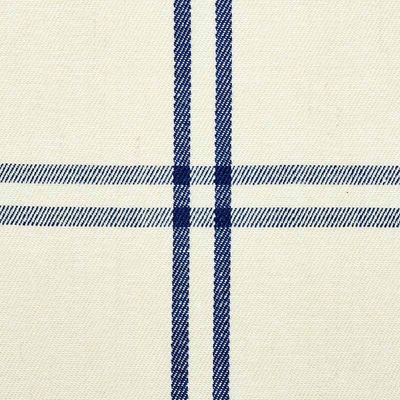 Schumacher Luberon Plaid Blue Fabric