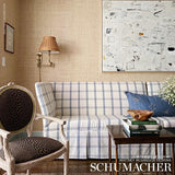 Schumacher Luberon Plaid Blue Fabric