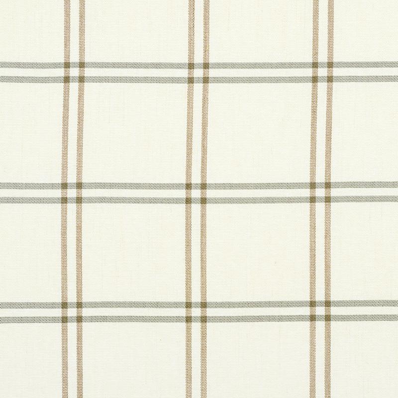 Schumacher Luberon Plaid Natural Fabric