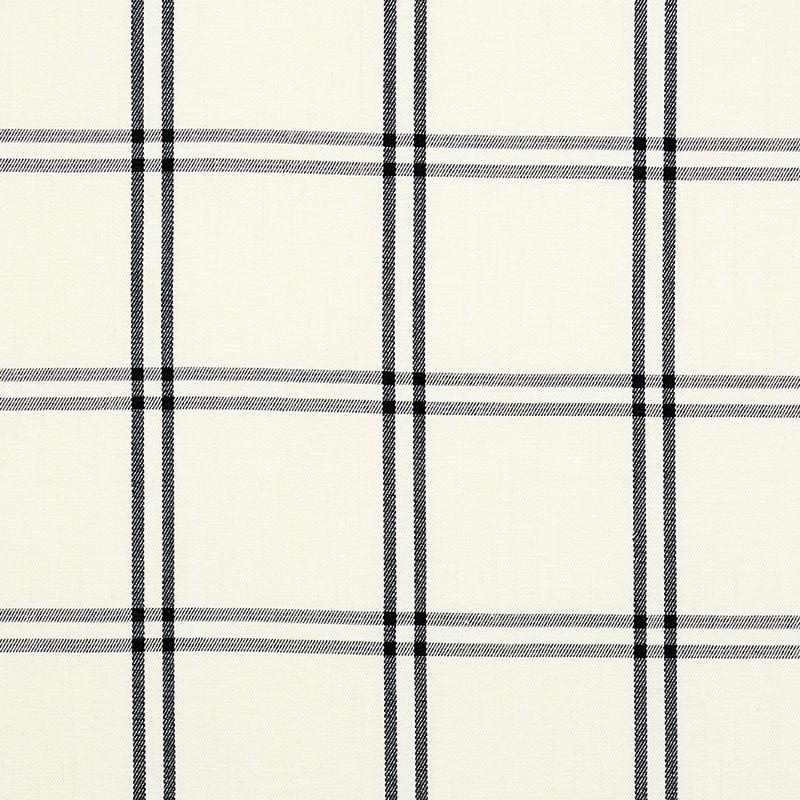 Schumacher Luberon Plaid Black Fabric