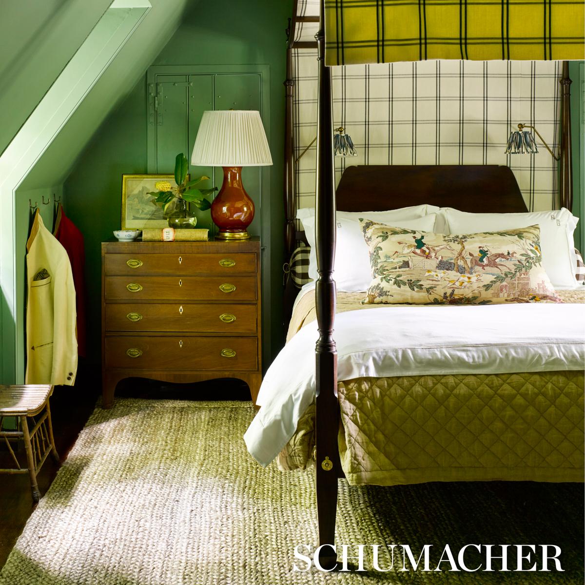 Schumacher Luberon Plaid Black Fabric