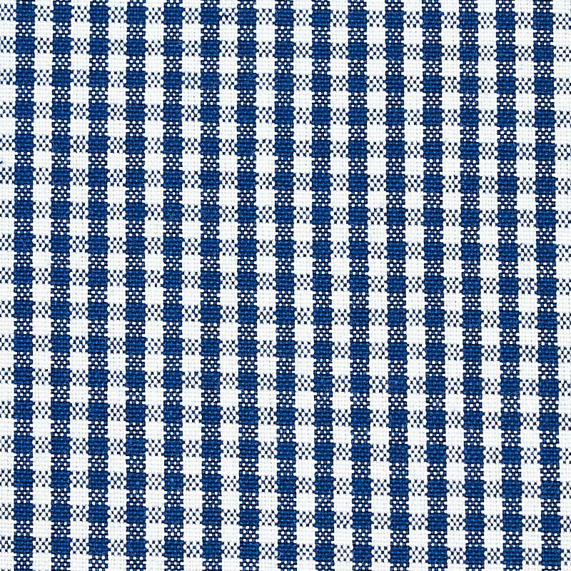 Schumacher Barnet Cotton Check Navy Fabric