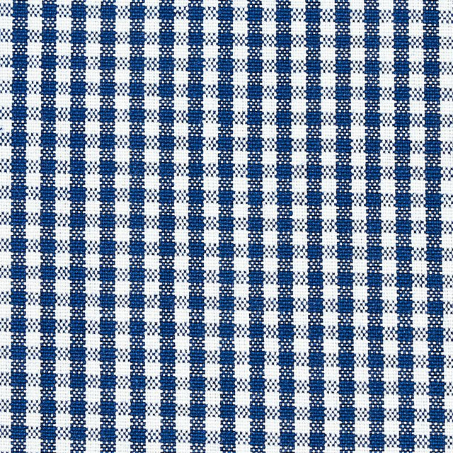 Schumacher Barnet Cotton Check Navy Fabric