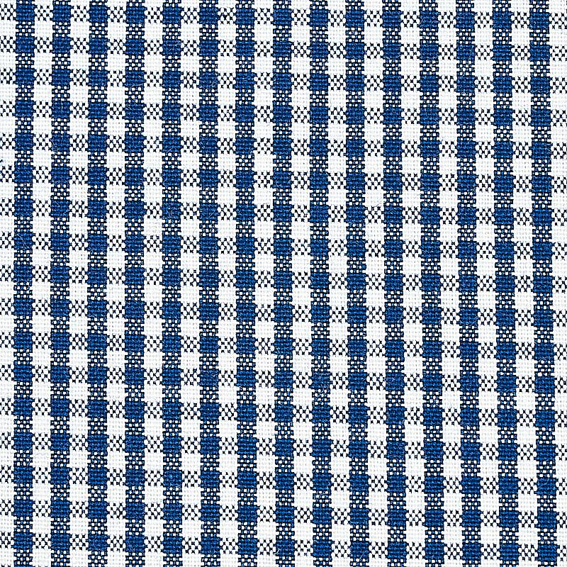 Schumacher Barnet Cotton Check Navy Fabric