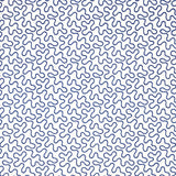 Schumacher Meander Embroidery Blue On Ivory Fabric